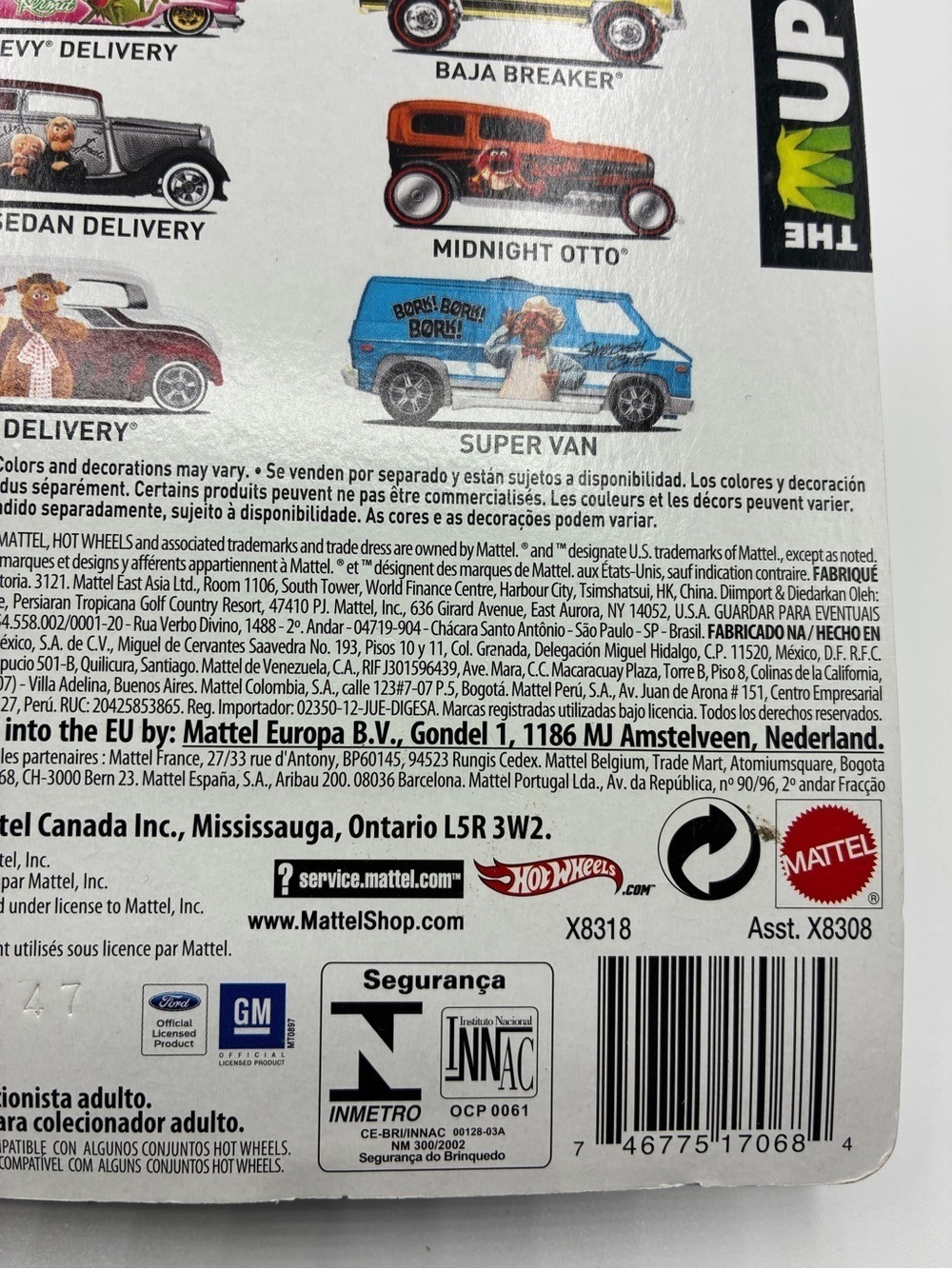2012 Hot Wheels Premium Muppets ’59 Chevy Delivery Kermit Piggy NIP - Picture 3 of 5